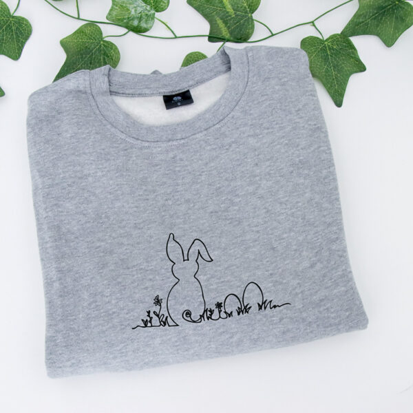 easter bunny grey sweater adult