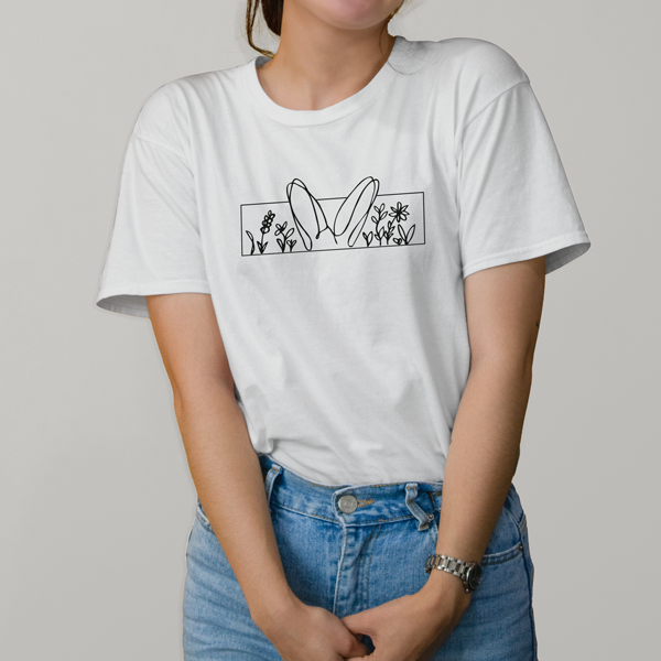 garden bunny t-shirt white