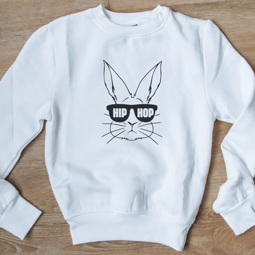 hip hop white sweater kids