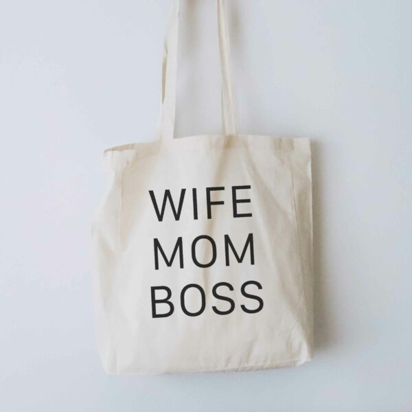 wife boss mom tote bag